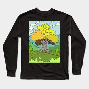 Grumpy Treant in the Enchanted Forest Fantasy Art Long Sleeve T-Shirt